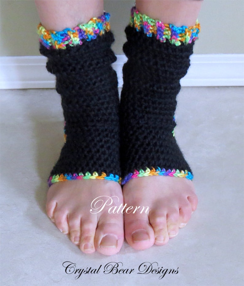 Crochet Yoga Socks PATTERN Tutorial / Ladies Teen Child All sizes image 2