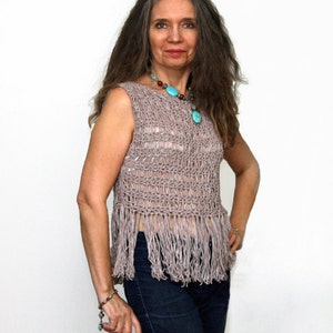 Boho Lace top Crochet PATTERN / Womens Summer Top image 1