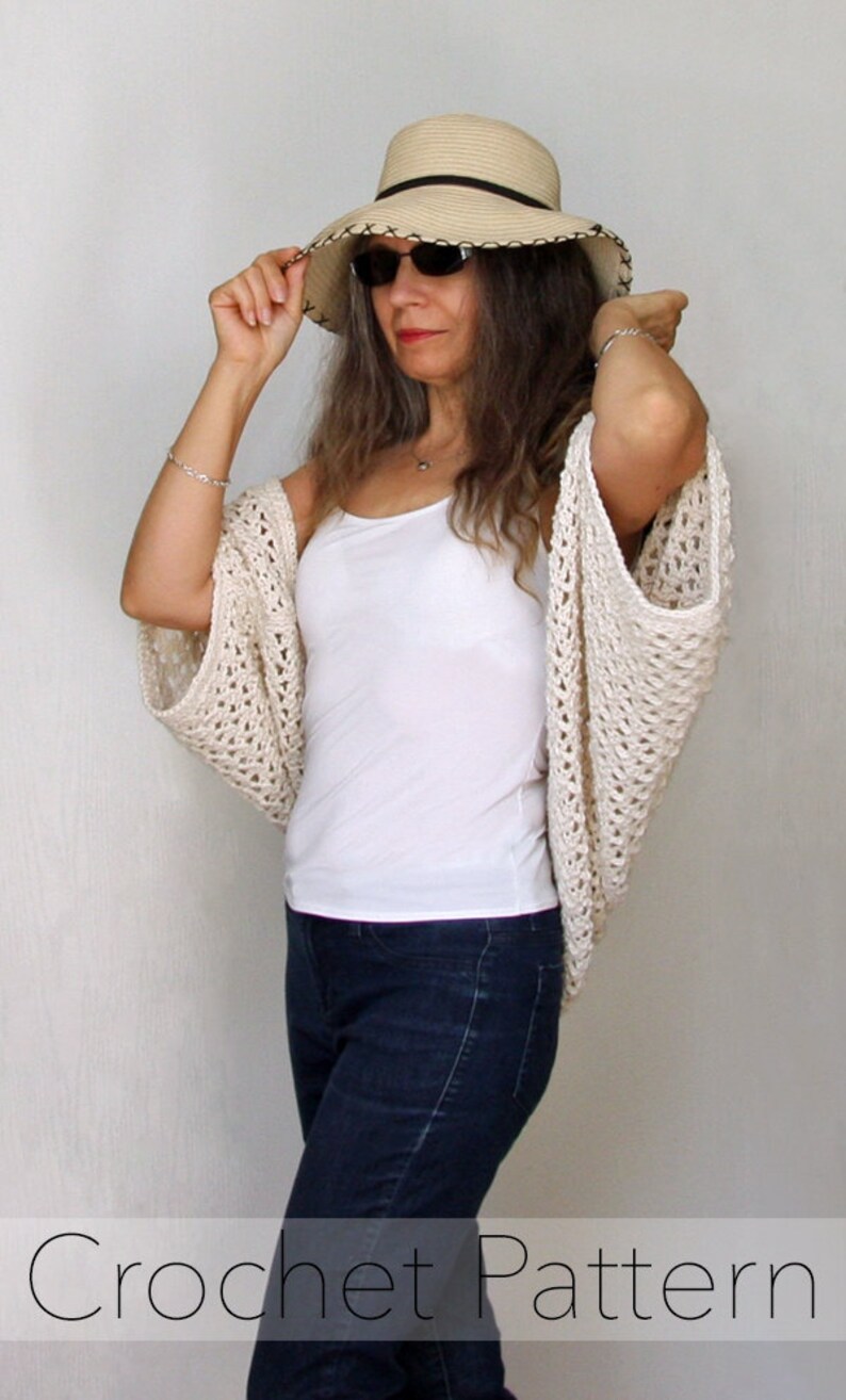 Crochet Lace Cardigan Shrug PATTERN / Lattice Summer Shrug Etsy Canada