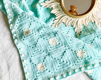 Babydecke Häkelanleitung Oma Quadrat Afghan Geschenk für Baby Shower