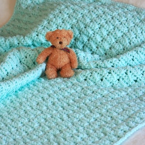 Easy Crochet Baby Blanket PATTERN / Auryn Afghan / Baby Shower Gift