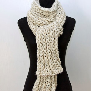 Chunky Crochet Skinny Scarf PATTERN / Easy Beginner Crochet Pattern
