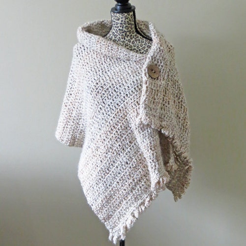 Easy Women's Crochet Wrap Easy Crochet Shawl Pattern - Etsy