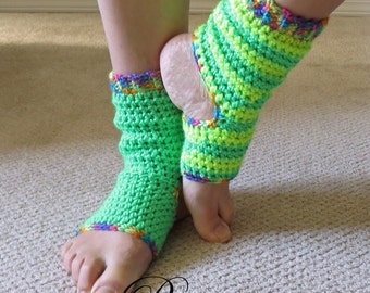 Crochet Yoga Socks PATTERN Tutorial / Ladies Teen Child All sizes