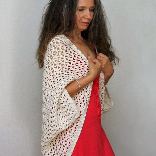 Cardigan en dentelle au crochet Shrug PATTERN / Lattice Summer Shrug