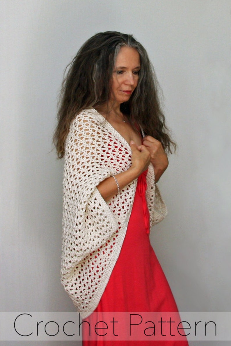 Crochet Lace Cardigan Shrug PATTERN / Lattice Summer Shrug Etsy Canada