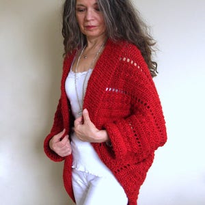 Crochet Shrug PATTERN Cocoon Cardigan Sweater Embossed Crochet - Etsy