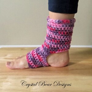 Crochet Yoga Socks PATTERN Tutorial / Ladies Teen Child All sizes image 4