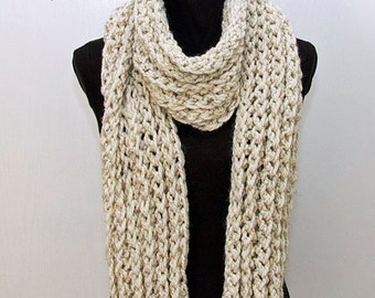 Chunky Crochet Skinny Scarf PATTERN / Easy Beginner Crochet Pattern