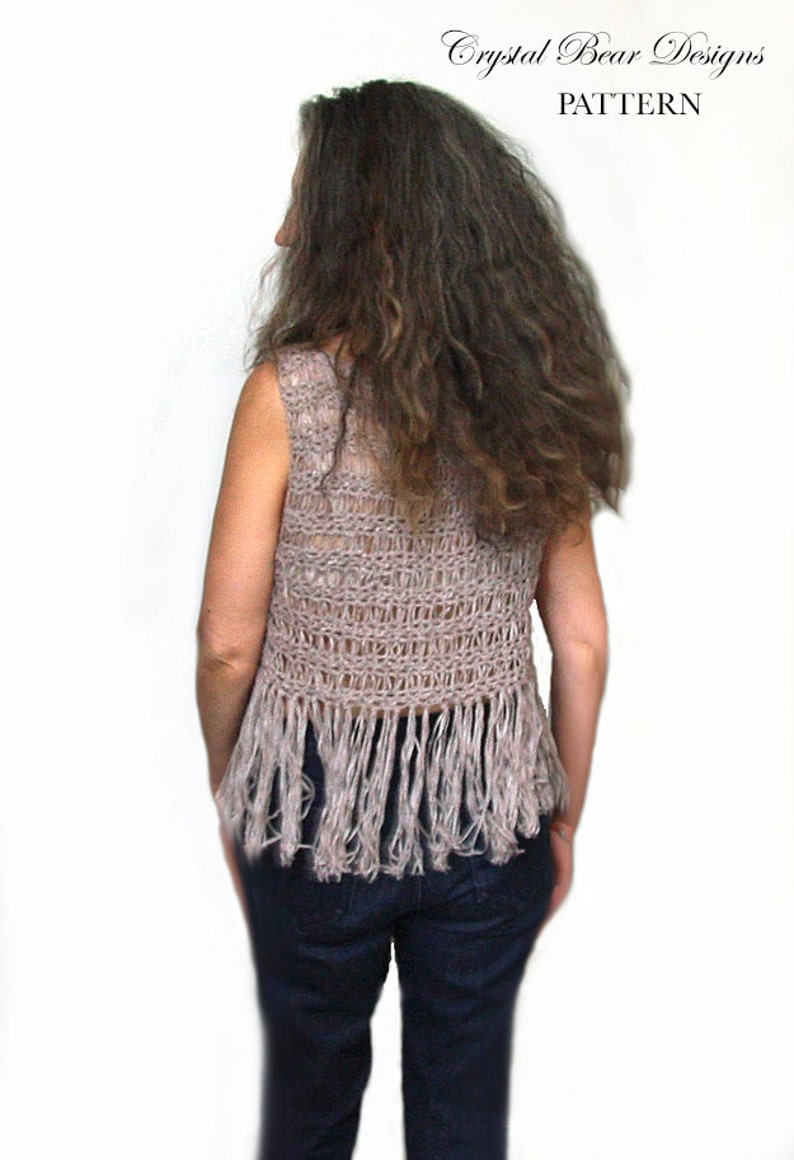 Boho Lace top Crochet PATTERN / Womens Summer Top image 2
