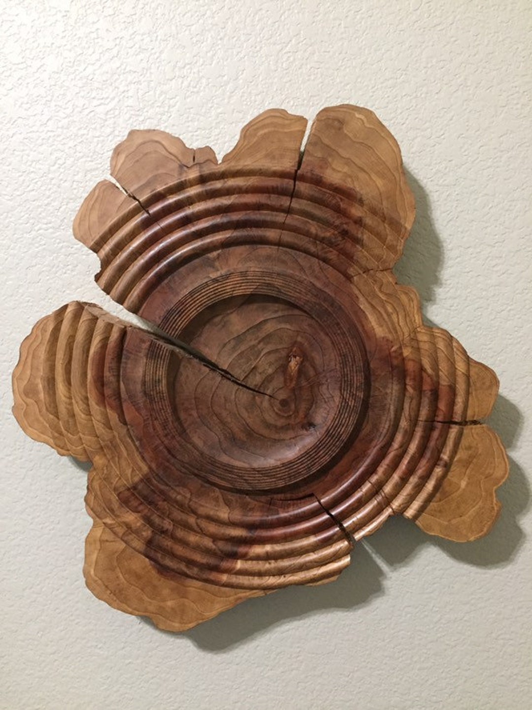 Live Edge Wall Art, Reclaimed Urban Salvaged Redwood - Etsy