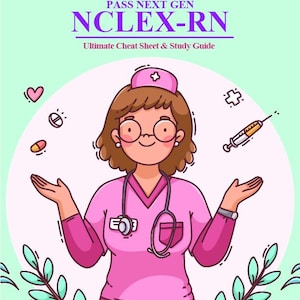 Nclex RN cheat sheet, Nclex study guide, Nursing exam prep, Nclex review book, Rn test prep, nursing study help, Quick Nclex tips, exam cram