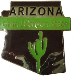 ARIZONA Grand Canyon STATE vintage enamel pin lapel badge  pinback