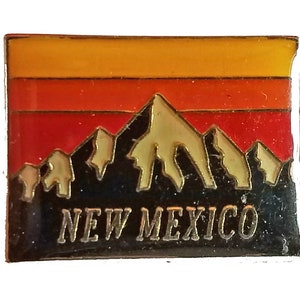 NEW MEXICO STATE vintage enamel pin lapel badge gift santa fe albuquerque nm pinback