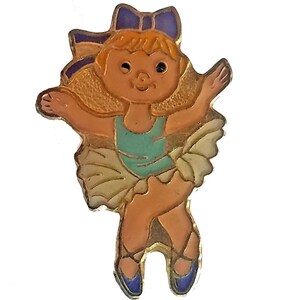 BALLERINA vintage pin lapel  badge gift ballet girl pinback