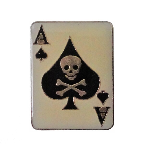ACE OF SPADES vintage émail épinglette Poker Motorhead mort concessionnaire Grim Reaper