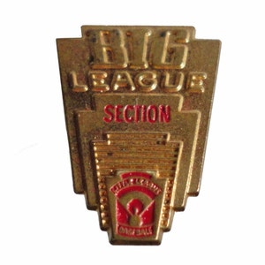LiTTLE LEAGUE BASEBALL Big League Abschnitt Vintage Emaille Pin Anstecknadel MLB Sportfan pinback