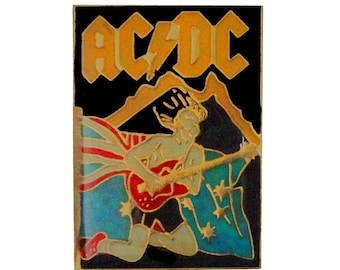 Collectible ACDC AC/DC Lapel Hat Pin Button Rock Roll Music Band New Sealed #DO 