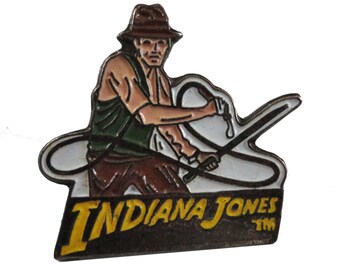 Broche de esmalte vintage Indiana Jones: promoção do filme Os Caçadores da Arca Perdida