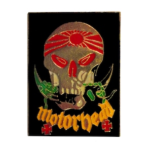 MOTORHEAD vintage enamel pin lapel badge gift Lemmy punk heavy metal thrash Japan 1983 kamikaze biker pinback