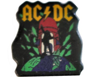 AC/DC Angus Young Heavy Metal Vintage Enamel Pin Lapel Badge | Etsy