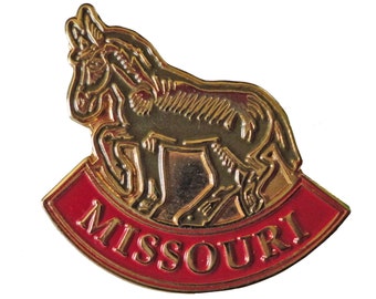 MISSOURI STATE vintage enamel pin lapel badge  landscape pinback