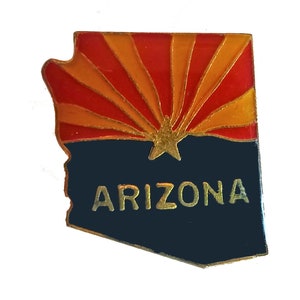 ARIZONA STATE FLAG vintage enamel pin lapel  pinback