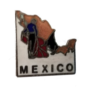 メキシコ ヴィンテージ エナメルピン ラペルバッジ 風景 ピンバック