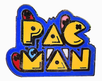 Vintage PAC MAN Enamel Pin: Retro Arcade Game Lapel Badge