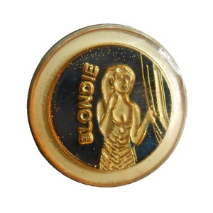 BLONDIE Debbie Harry vintage enamel pin lapel button ramones talking heads CBGBs punk