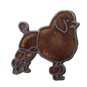 POEDEL Hond vintage emaille pin revers badge pinback