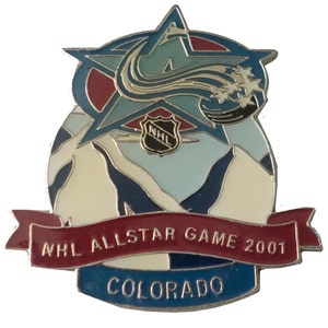 NHL All Star Game DENVER vintage enamel pin lapel badge gift CO pinback 2001