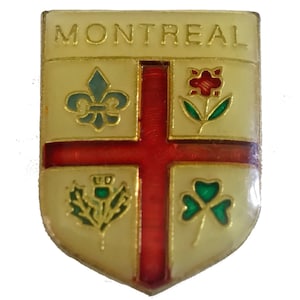 MONTREAL CANADA Vintage Anstecknadel Ahornblatt Kanadische Flagge Pinback