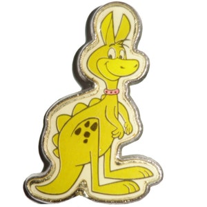 HOPPY The FLINTSTONES vintage enamel pin saturday morning cartoons badge lapel Hanna Barbera