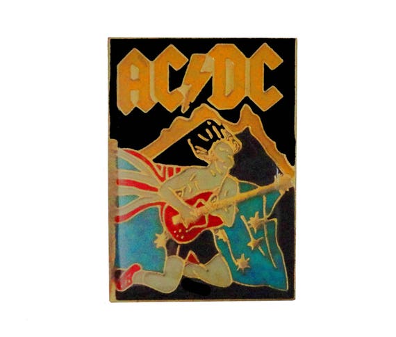 AC/DC Angus Young heavy metal vintage enamel pin lape… - Gem