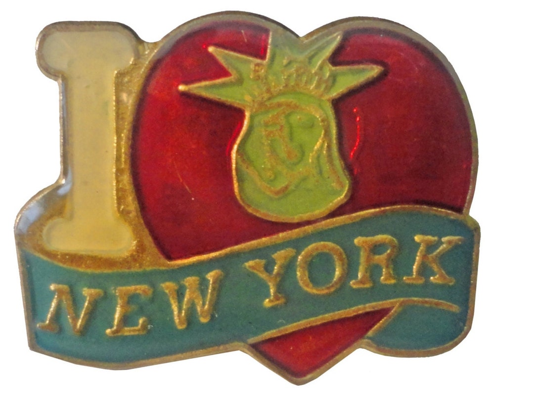 Vintage I Love NEW YORK City Pin Button I Heart NY Pinback - Etsy