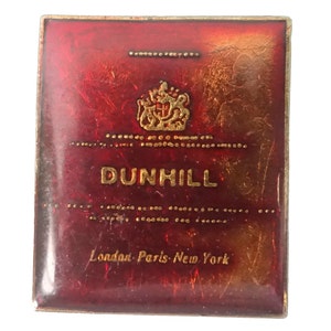 DUNHILL Cigarettes pack vintage pin lapel advertising mature pinback