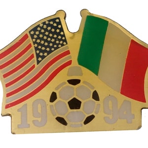 USA ITALIË futbol voetbal vintage reversspeld pinback FIFA 1994 Wereldbeker
