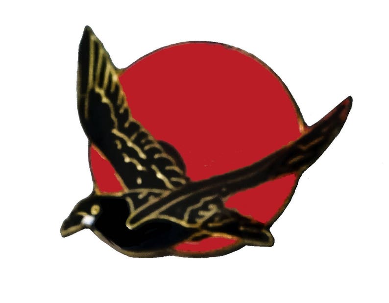 SPARROW vintage enamel pin lapel badge brooch gift pinback tie pin hat pin moon