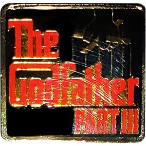 The GODFATHER Part III vintage enamel pin lapel badge gift pinback movie promo