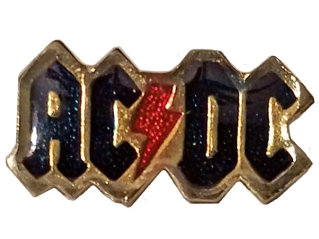 AC/DC Vintage Enamel Pin Button Badge Heavy Metal Pinback - Etsy