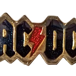 AC/DC vintage enamel pin button badge  heavy metal pinback