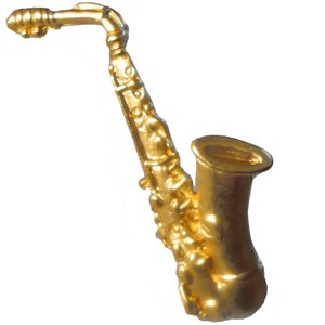 SAXOFOON muziekinstrument metalen vintage pin revers badge jazz sax John Coltrane marcherende band pinback
