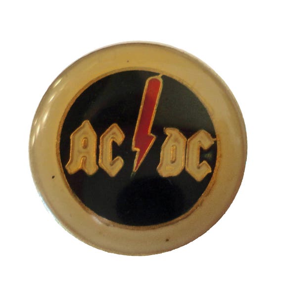 AC/DC heavy metal vintage enamel pin lapel badge … - image 1