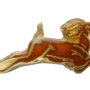 LEAPING DEER vintage enamel pin lapel tie pin hat pin pinback