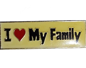 AMO A MI FAMILIA insignia de pin esmaltado solapa pinback