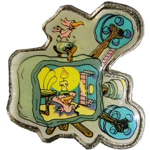 TV The FLINTSTONES vintage enamel pin saturday morning cartoons badge lapel Hanna Barbera