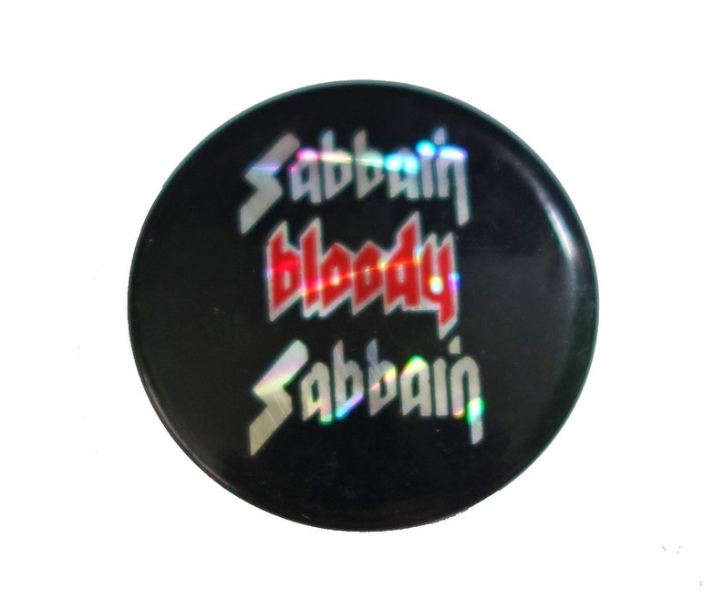 BLACK SABBATH Bloody Sabbath heavy metal prismatic vintage enamel pin lapel badge brooch gift button