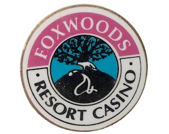 FOXWOODS Resort Casino Vintage Enamel Pin Lapel Badge Gift