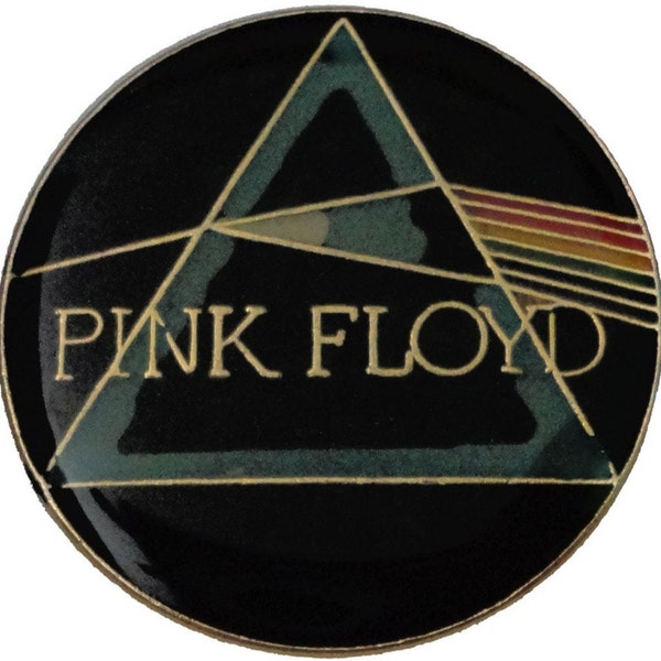 PINK FLOYD Dark Side Of The Moon vintage enamel pin lapel badge  rock band music 1982 licensed pinback